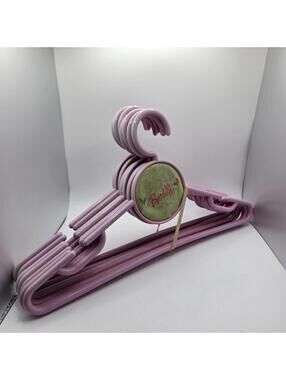 Rare Vintage Barbie Clothing Hangers Set Of 8 - Y2K Pink 13" For Humans